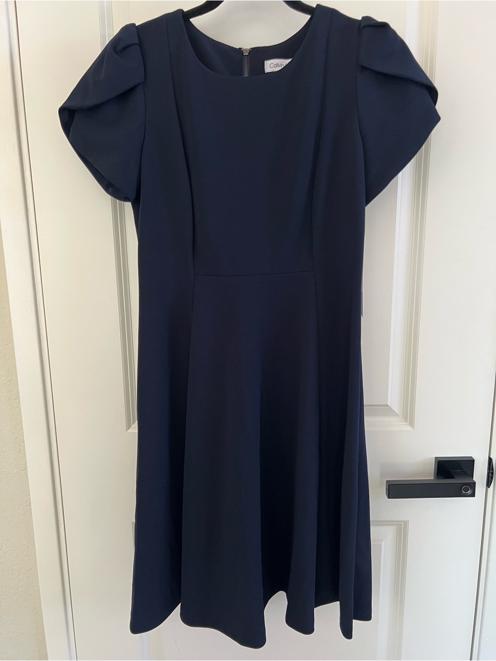Calvin Klein Navy Blue A-Line Dress
